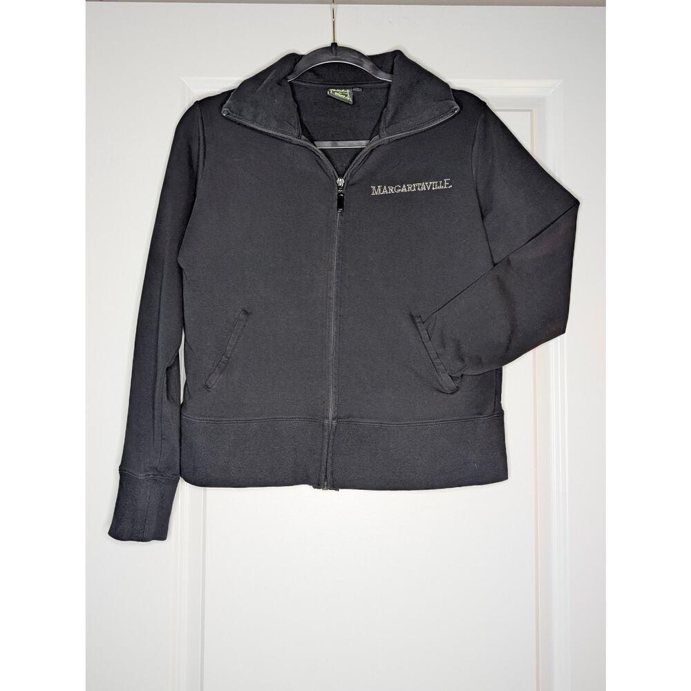 Margaritaville Full Zip Rhinestone Margarita Starburst Black M Resort Vacation